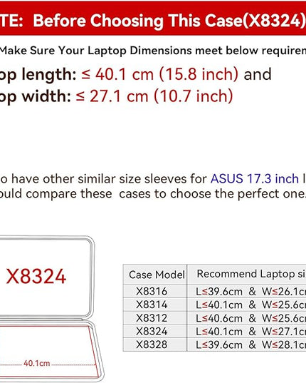 Smatree Hard EVA Protective Sleeve Compatible for 18 inch ASUS Vivobook 18 M1807,for 17.3 inch Chromebook CX1 CX1700,for 17.3inch TUF Gaming A17 2023/2022/2021, TUF Gaming F17 2022/2021 Laptop(X8324)