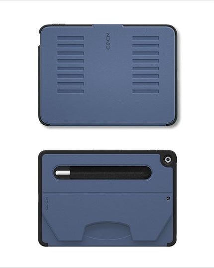 ZUGU CASE for 10.2 Inch iPad 7th / 8th / 9th Generation Case (2021/2020/2019), Protective, Thin, Sleek Design, Magnetic Stand, Sleep/Wake Cover, Magnetic Cover, Slate Blue