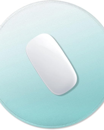 ITNRSIIET Mouse Pad Non-Slip Rubber Base Smooth Surface Stitched Edges Waterproof Durable Compatible with All Mice for Office & Gaming, Desk Accessory, Diameter 8.7 inch, Sky Gradient