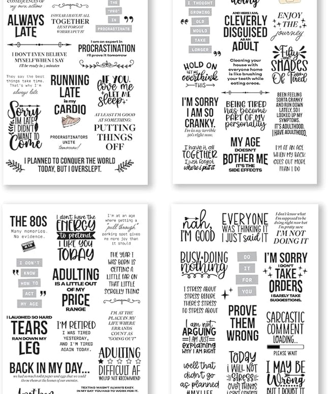 There is a Quote for That – Funny, Witty & Inspirational Planner Sticker Book for Adults – Bold Typography Stickers for Journals, Scrapbooks, and Bullet Planning