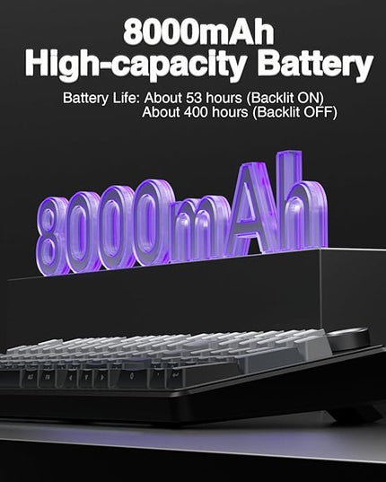 AULA F99 Pro Wireless Mechanical Keyboard with Knob,Gasket Structure,Tri-Mode BT5.0/USB-C/2.4GHz Hot Swappable Keyboard,Creamy Sound,RGB Backlit PBT Keycaps Computer Gaming Keyboards