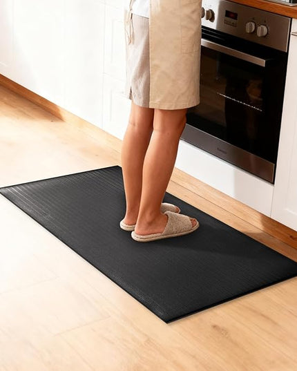 NORTHSKY Olympia Anti Fatigue Mat, Fatigue Mats for Standing, Ribbed, 5 x 3 ft, 5/8" Thick, Waterproof PU, Slip-Resistant, High-Density Memory Foam, for Garage Repair, Kitchen&Balcony