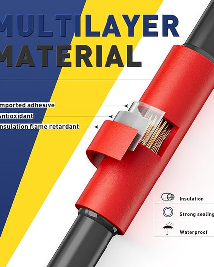 haisstronica 3:1 Heat Shrink Tubing, Shrink Ratio Adhesive Lined Marine Grade Heat Shrink Tube for Home, Automotive and Industrial (Red) 65FT 3/16inch