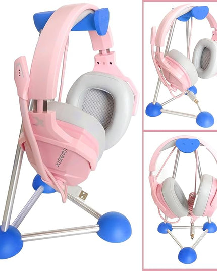 Headphone Stand, Desktop Headset Holder, Desk Earphone Stand, Gaming Headsets, for SteelSeries/Logitech/HyperX/Sony/Beats/Sennheiser/Anker/Xbox, and All Headphones.(Blue)