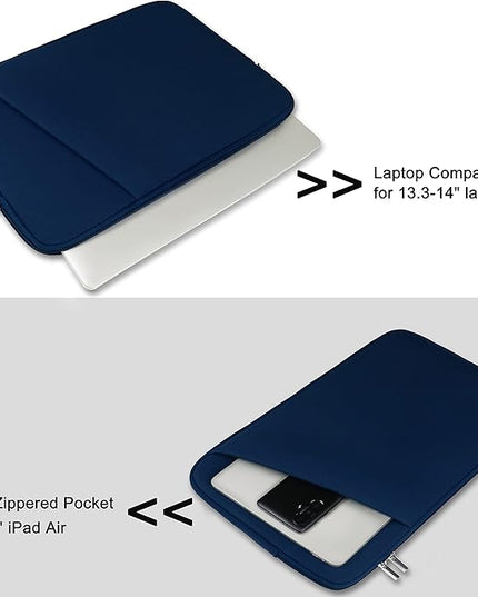 Laptop Case Sleeve 14 inch, Durable Carrying Bag Shockproof Protective Case Cover, Handbags Briefcase Laptop Bag Compatible with 14" MacBook Air/Pro HP Asus Lenovo Notebook Computer, DarkBlue