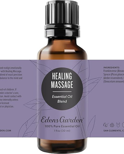Edens Garden Healing Massage Essential Oil Blend- 100% Pure Premium Grade, Undiluted, Natural, Therapeutic, Aromatherapy, The Best for Skin, Face, Kid Safe 30 ml (1 fl oz)