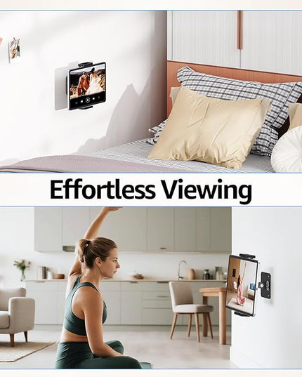 Urmust Universal Tablet Wall Mount Holder, 360° Adjustable, for 4.7-13" Devices, iPad, Galaxy Tab,Sturdy Aluminum Wall Phone Holder, ipad Wall Mount for Home, Office & Public Spaces
