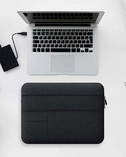 15 inch Laptop Sleeve for 15-Inch MacBook A1707/A1990/A2941/A3114 Laptop Computer, Protective Waterproof Laptop Case Carrying Bag Portable Cover with Multi Pockets, Black
