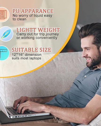 EMF Radiation Shielding Laptop Pad - 12x16 Inch Heat Blocking Mat, Anti-Radiation & Heat Protection for Laptop, Notebook, Tablet Use on Lap, Office, Travel