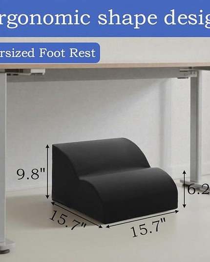 Foot Rest for Under Desk at Work.Multifunctional 3-Tier Foot Stool,With waterproof leather Footrest.For Under Desk,Office Chair Gaming Chair & Sofa,Leg Elevation Pillow,supports Posture-Black