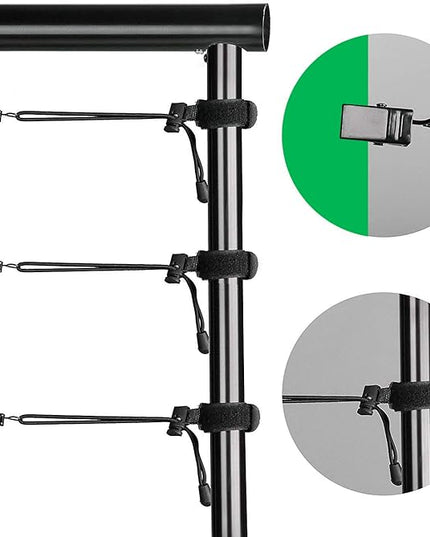 SLOW DOLPHIN Photo Video Studio 10 x12ft 100% Cotton Muslin Chromakey Green Screen Backdrop with 10 x 10ft Stand Photography Background Support System Kit Clamp, Carry Bag