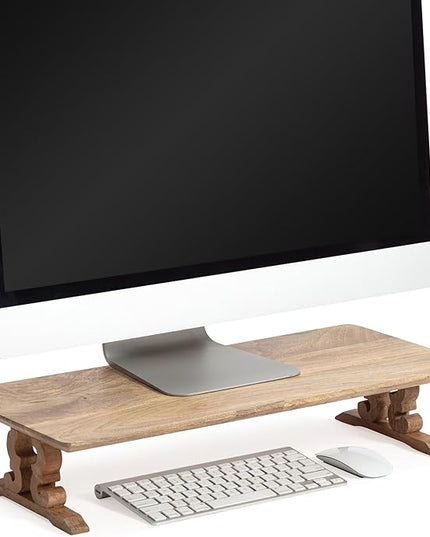 Anji Mountain Monitor Stand - Desktop Organizer & Laptop Riser, Ergonomic Monitor Riser, Space-Saving Monitor Stand for Desk, Durable Construction, Easy Assembly, Ideal for Home & Office