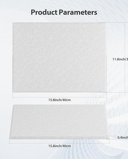 12 Pack Acoustic Panels Self Adhesive Sound Proof Foam, High Density Sound Acoustic Panel, 16X12X0.4 Inch 4:3 Rectangle Panels in Home, Office, Reccording Room, Studio, more(Snow White)