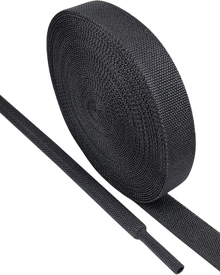 SUNNAREPOON Braided Heat Shrink Tubing Black 2 in 1 Automotive Shrinkable Cloth Wire Loom Hose Cover Management Protector (1/2"-15ft)