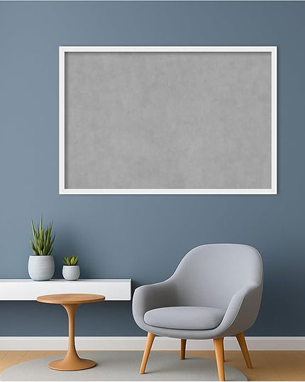 Amanti Art White Framed Magnetic Board 25x37 Large Vision Board for use with Magnets, 100% Metal Sheet to Display Items as Office Decor or for Home Organization in mudroom, Kitchen or Kids Room