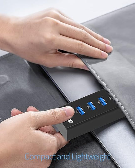 7-Port USB 3.0 Hub, IVETTO Data USB Hub Splitter with 3.3ft Long Cable for Laptop, PC, MacBook, Mac Pro, Mac mini, iMac, Surface Pro and More
