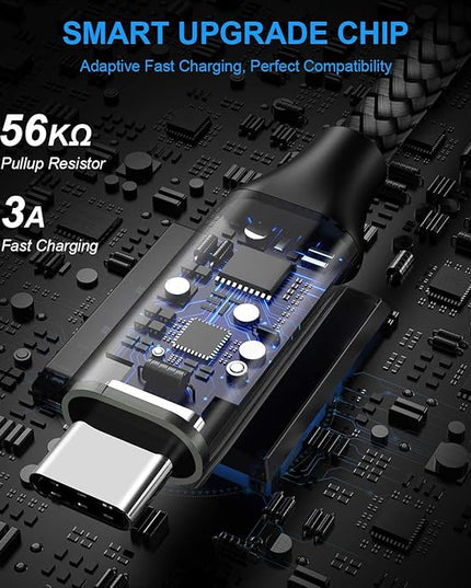 etguuds USB A to USB C Cable 6ft, 2-Pack, 3A Fast Charging Type C Charger Cord for iPhone 17 16 15 Pro Max 16e 17 Air, Samsung Galaxy S25 S24 S23 S22 S21 S20 A17 A16 A56 A55 Flip Fold, Gray