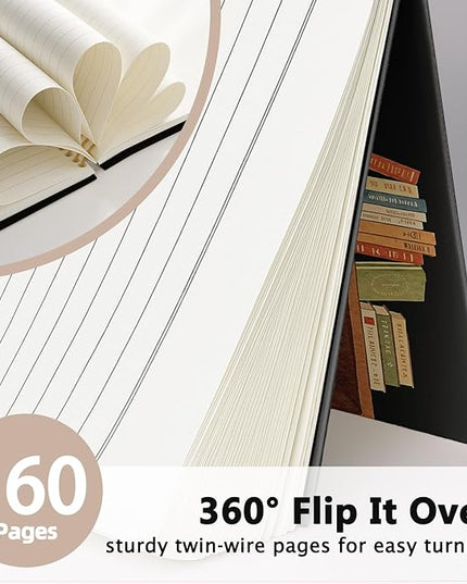 LIANHW Cat Bookshelf Notebook, Books Lover Gifts Notebooks for Note Taking, Reading Journals for Book Lovers, Cute Kitten Bookish Journals for Writing, Book Reader Gifts, 5.5x8.3 Inch