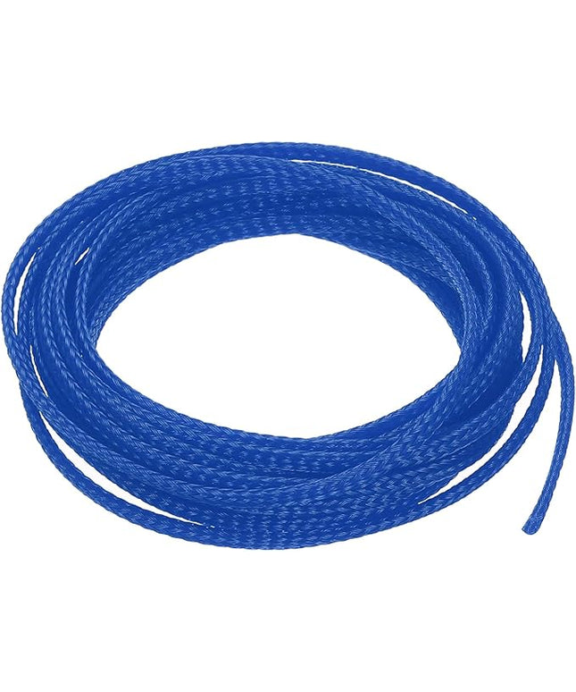 uxcell PET Expandable Sleeving 10ft 1/8" Blue Cable Management Sleeve Cord Organizer for Wrap Protect Cable