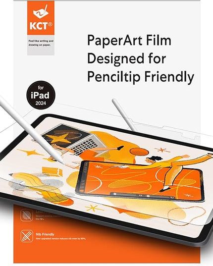 KCT PaperNano Screen protector Compatible with iPad Pro 11 inch M5 2025 / M4 2024, Paper Nano-Texture Film for Drawing, Nib Friendly, Anti-Glare-2 Pack