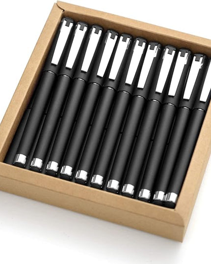 MiSiBao 0.5mm Black Ink Gel Ink Rollerball Pens 2 in 1 Medium Point Pens with Stylus Work Pen Smooth Writing for Office (Black Ink 18-pack 0.5mm Black)