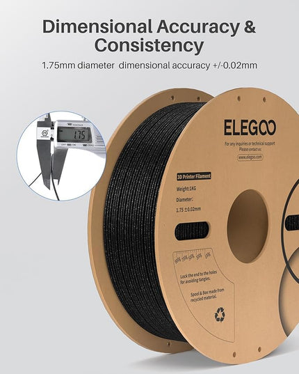 ELEGOO PLA Filament 1.75mm Sparkle Turquoise 1KG, Glitter Twinkling 3D Printer Filament Dimensional Accuracy +/- 0.02mm, 1kg Spool(2.2lbs) Fits for Most FDM 3D Printers