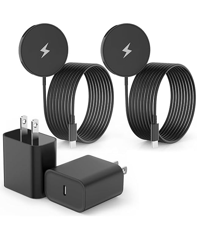 Magnetic Wireless Charger for iPhone 16, 2Pack 10FT 15W Fast Mag-Safe Charger, Wireless Charging Pad with USB C Fast Charging Block for iPhone 16 Pro Max/15/14/13/12/Plus/Pro/Pro Max,AirPods 3/2/Pro 2