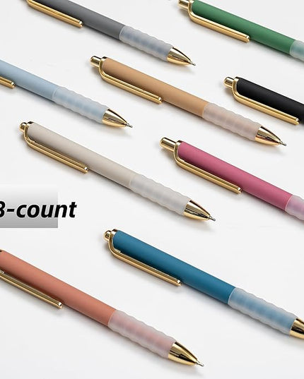 Linbsunne Ballpoint Pens Black Medium Point 1mm Pen with Super Soft Grip Ball Point Pen for Men Women Retractable Pens (18-Count)