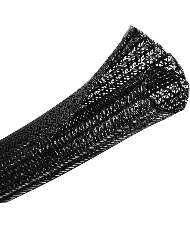 25ft 1/2 inch Cable Sleeve, Wire Loom Twire Protector tubing for USB Cable, Cord Wraps for Electrical Cords, Audio Video Cable, Cable Sleeves Cord Management Protect Cat Chewing