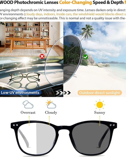 ANDWOOD Blue Light Blocking Glasses Women Men Computer Small Face Clear Bluelight Blocker Eyeglasses Frame