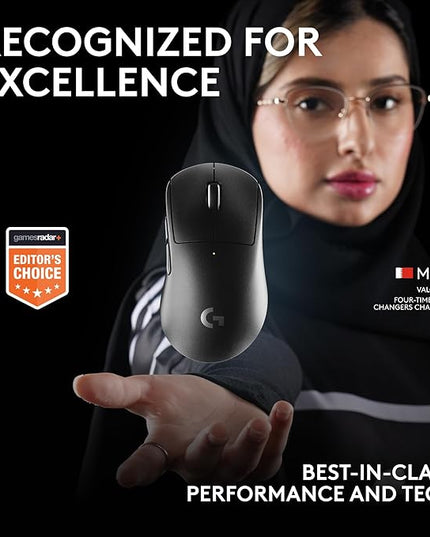 Logitech G PRO X Superlight 2 DEX Wireless Gaming Mouse, 60g pro-Grade Right-Handed Mouse with 5 programmable Buttons, USB-C Charging, 44k DPI Sensor, up to 8 kHz Polling for PC/Mac - White