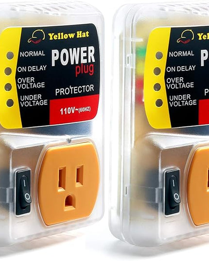 Surge Protector,Voltage Protector for Home Appliance, Voltage Brownout Outlet 110V 15A (2 Pack) Red