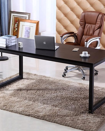 NSdirectModern Computer Desk 63 inch Large Office Desk Writing Study Table for Home Office Desk Workstation Wide Metal Sturdy Frame Thicker Steel Legs, Black.