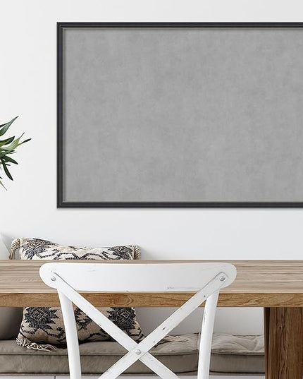 Amanti Art Black Framed Magnetic Board 21x29 Medium Vision Board for use with Magnets, 100% Metal Sheet to Display Items as Office Decor or for Home Organization in mudroom, Kitchen or Kids Room