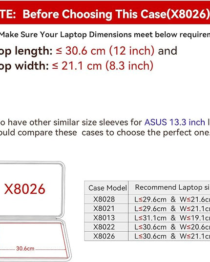 Smatree Hard EVA Protective Sleeve Case Compatible for 14 inch ASUS Zenbook A14 UX3407 Copilot+PC, for 14 inch ASUS Zenbook S 14 UX5406, for 13.3 inch ASUS Zenbook Flip 13 OLED UX363 Laptop (X8026)