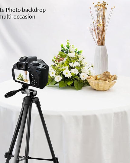 10 x 20 ft White Backdrop Background White Screen for Photography Video Recording Picture Shooting high Density Polyester Fabric Pure Recording Parties Curtain