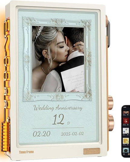 Divoom Times Frame-10.1" WiFi Digital Picture Frame with 64GB, Free App with No Subscription Fees, Supports Uploading Photos/Videos/Calendars/Weather/Sports Scores and Various DIY Content