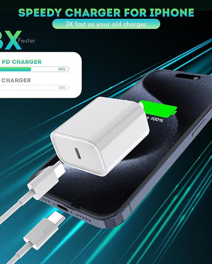 Long USB C Cable for iPhone 16 15 Charger,2Pack 20W USB C Charger Block i Phone 16 Pro Fast Charging 6FT C to C Cord Cable for iPhone 16/16 Pro/16 Plus/16 Pro Max/15/15 Plus/15 Pro Max/15 Pro/iPadPro