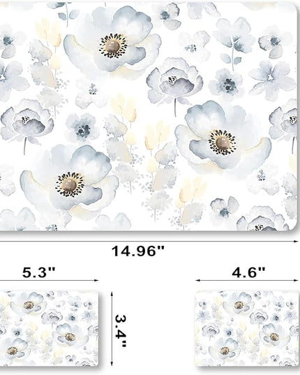 Laptop Skin Sticker Decal,12" 13" 13.3" 14" 15" 15.4" 15.6 inch Laptop Vinyl Skin Sticker Cover Art Protector Notebook PC (2 Wrist Pad Skins Included), Waterproof Removable, White Watercolour