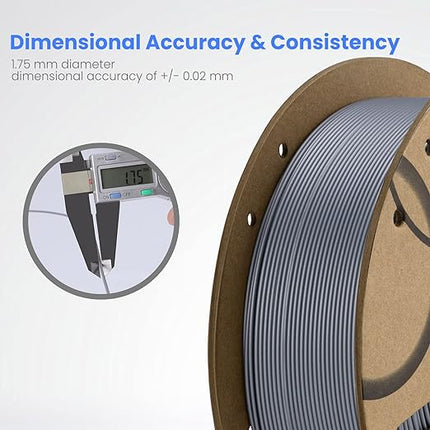 ELEGOO PLA Filament 1.75mm Bundle 4KG, 3D Printer Filament Bulk Dimensional Accuracy +/- 0.02mm, 4 Pack 1kg Cardboard Spool(2.2lbs) Fits for Most FDM 3D Printers(Black, White, Gray, Translucent)