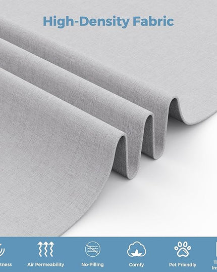 70.8" W x 63" H Freestanding Partition Room Dividers, Acoustic Panels with Wheels, 3 Soundproof Privacy Panels for Office, Reception Room, School, Hospital, Light Grey