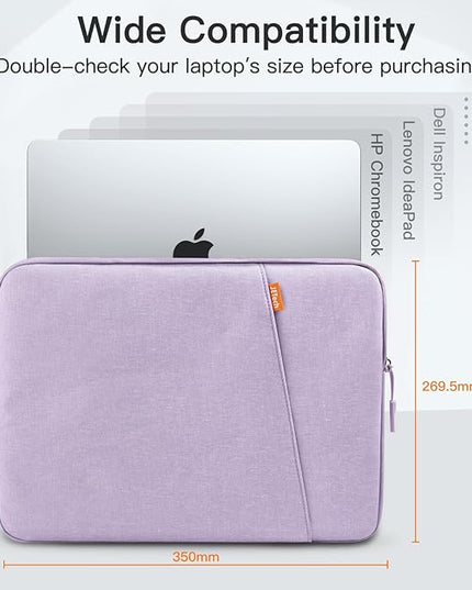 JETech Laptop Sleeve for 14-Inch MacBook Air/Pro, MacBook Pro M5/M4/M3/M2/M1 2021-2025, Waterproof Bag Case with Pocket, Compatible with 14 Inch Notebook (Light Purple)