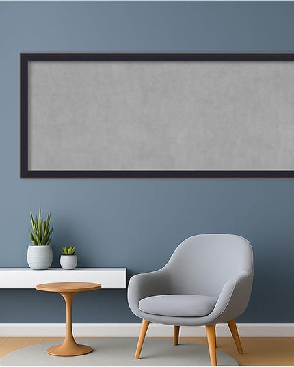 Amanti Art Black Framed Magnetic Board 23x51 Oversize Vision Board for use with Magnets, 100% Metal Sheet to Display Items as Office Decor or for Home Organization in mudroom, Kitchen or Kids Room