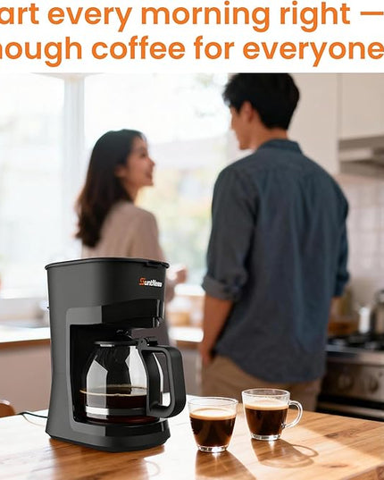 12-Cup Coffee Maker, 1.5L Drip Coffee Machine with One-Touch Brewing, Glass Carafe, Anti-Drip System, Reusable Filter, Easy-to-Use Home & Office Coffee Brewer