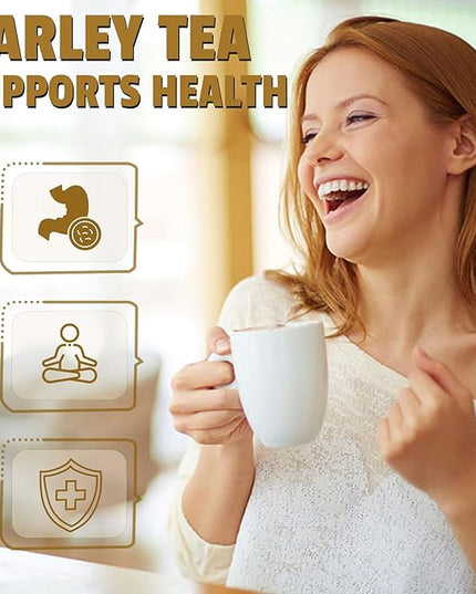 Jarteela - Barley Tea Bags - 4g x 60 Count - Premium Roasted Barley Grain - Natural Herbal Tea - Non-GMO - Caffeine-free - Support Overall Health