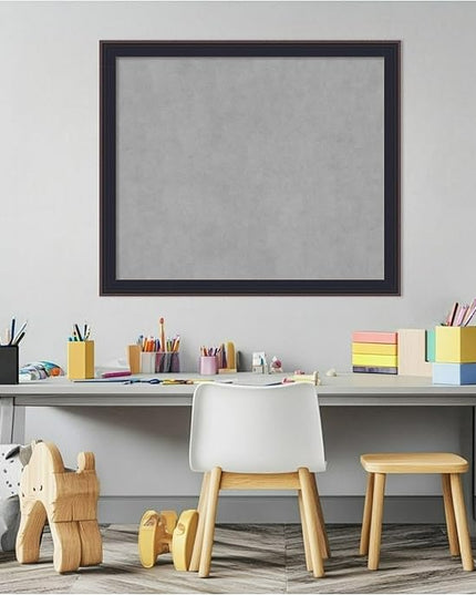 Amanti Art Black Framed Magnetic Board 23x27 Medium Vision Board for use with Magnets, 100% Metal Sheet to Display Items as Office Decor or for Home Organization in mudroom, Kitchen or Kids Room