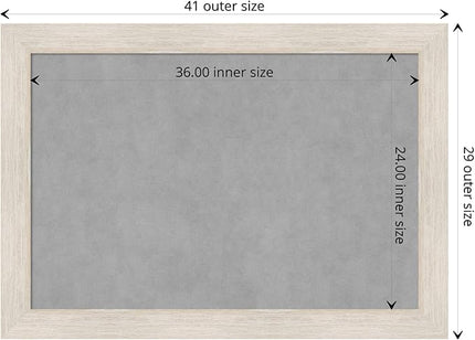Amanti Art White Framed Magnetic Board 29x41 Large Vision Board for use with Magnets, 100% Metal Sheet to Display Items as Office Decor or for Home Organization in mudroom, Kitchen or Kids Room