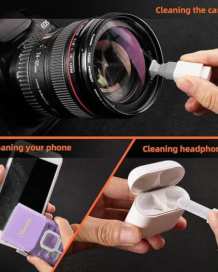 Laptop Screen Keyboard Cleaner Kit, All in 1 Electronic Cleaning Tool for MacBook iPad iPhone Pro Cell Phone, Brush Tool for Tablet, Computer, PC Monitor,TV Camera Lens with Patent, Purple