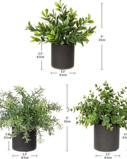 3 Pack Small Fake Plants for Shelf Decor Accents with Ceramic Pot Artificial Potted Plants for Rustic Farmhouse Decor Faux Plants Indoor Fake Potted Plants Artificial for Home Office Bookshelf Decor