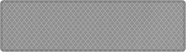 GelPro Anti-Fatigue Designer Comfort Kitchen Floor Mat, 30x108, Trellis Grey Stain Resistant Surface with 3/4” Thick Ergo-Foam Core for Health and Wellness